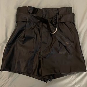 H&M leather shorts